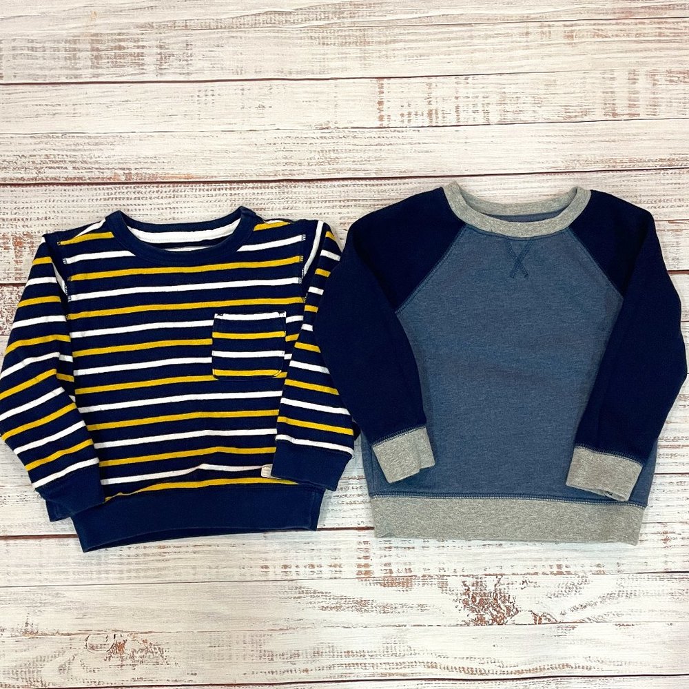 Boys Striped and Color-Block Sweatshirt 2-Piece Set